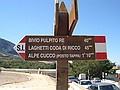 vari itinerari da fare dentro il Parco rigorosamente a piedi, con il relativo tempo di percorrenza